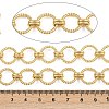 Brass Textured Ring Link Chains CHC-L054-15G-2
