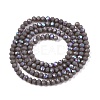 Electroplate Opaque Solid Color Glass Beads Strands EGLA-A044-P2mm-L10-3
