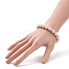 Natural Fossil Bead Stretch Bracelets BJEW-K212-C-015-5