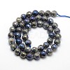 Electroplate Natural Labradorite Beads Strands X-G-L150-12mm-01-2