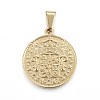 304 Stainless Steel Coin Pendants X-STAS-F183-01G-A-1