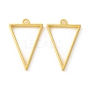 Rack Plating Alloy Triangle Open Back Bezel Pendants X-PALLOY-S047-09E-FF-3