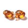 Halloween Pumpkin Transparent Resin Pendants RESI-B010-03B-3