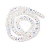 AB Color Plated Transparent Electroplate Beads Strands EGLA-H104-06I-2