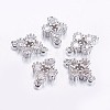 Long-Lasting Plated Brass Micro Pave Cubic Zirconia Links ZIRC-F069-26P-1