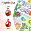 100Pcs 10 Colors UV Plating Rainbow Iridescent Transparent Acrylic Pendants PACR-CJ0001-31-2