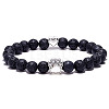 Natural Lava Rock Bead Stretch Bracelets for Women Men XZ2326-7-1