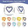 10Pcs 10 Colors 304 Stainless Steel Snap on Bails STAS-UN0039-73-2