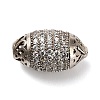 Brass Micro Pave Cubic Zirconia Beads KK-L229-022P-1
