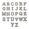 Alphabet Resin Rhinestone Patches DIY-TAC0005-45B-10