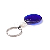 Handmade Lampwork Blue Evil Eye Keychain Key Ring KEYC-JKC00385-02-4