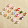 15Pcs 15 Colors Lotus Food Grade Eco-Friendly Silicone Focal Beads SIL-CA0003-05-6