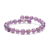 5Pcs 5 Style Natural Mixed Gemstone Round Beaded Cuff Bangles Set BJEW-JB09011-4