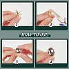 8Pcs 4 Styles Brass Adjustable Ring Findings KK-NB0004-36-4