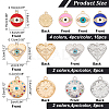 32Pcs 8 Style Rack Plating Alloy Enamel Pendants FIND-FH0005-06-2