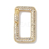 Rack Plating Brass Micro Pave Cubic Zirconia Spring Gate Rings Clasps KK-NH0002-16G-01-1