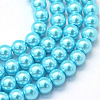 Baking Paint Glass Pearl Bead Strands HY-Q003-3mm-48-1