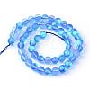 Synthetic Moonstone Beads Strands G-R375-6mm-A11-2