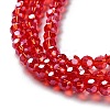 Electroplate Glass Bead Strands EGLA-R015-4mm-23-3