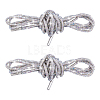Rubber Rhinestone Shoelaces AJEW-WH0752-498B-1