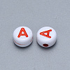 Craft Acrylic Horizontal Hole Letter Beads SACR-S201-11A-2