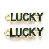 Irish Alloy Enamel & Glitter Powder Pendants ENAM-T023-01B-1