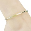 Gradient Faceted Round Natural Moss Agate & Green Aventurine & Potato Natural Pearl Beaded Anklets AJEW-AN00873-01-2