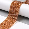 Electroplate Transparent Glass Beads Strands GLAA-H021-01A-FR02-3