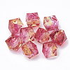 Two Tone Transparent Spray Painted Acrylic Bead X-ACRP-T005-26D-1