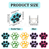 Dog Paw Print Food Grade Eco-Friendly Silicone Beads DIY-GO0001-89-2