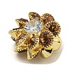 Brass Smoked Topaz Rhinestone Beads KK-I715-26S-01-1