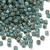 Picasso Glass Cylinder Seed Beads GLAA-C044-01D-1