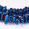 Electroplated Non-magnetic Synthetic Hematite Beads Strands G-P367-G07-1