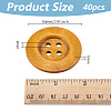 40Pcs Wood Buttons BUTT-OC0001-53A-2