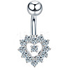 Clear Cubic Zirconia Belly Button Rings WG9960A-07-1