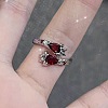 Zinc Alloy with Rhinestone Cuff Rings FS-WGBA462-06-1