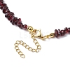 Natural Garnet Chip Beaded Necklace NJEW-JN04616-09-5