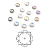 K9 Faceted Glass Rhinestone Cabochons GLAA-H106-F02-M-1