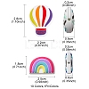 10Pcs 10 Styles Silicone Beads SIL-YW0001-05-4