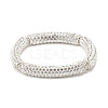 Bling Polymer Clay Rhinestone Curved Tube Beads Stretch Bracelet for Women BJEW-JB07490-03-1