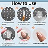 Stainless Steel DIY Nail Art Templates MRMJ-WH0098-041-3