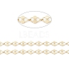 Brass Oval with Flat Round Link Chains CHC-M025-17G-2