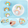 SUNNYCLUE 8Pcs 4 Colors ilicone Beads SIL-SC0001-12-4