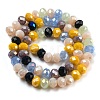 Glass Beads Strands EGLA-A034-M8mm-54-3