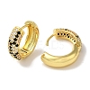 Rack Plating Brass Micro Pave Cubic Zirconia Hoop Earrings EJEW-B062-30G-01-2