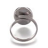 Tarnish Resistant 304 Stainless Steel Finger Rings Components X-STAS-E482-18P-2