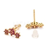 Brass Micro Pave Cubic Zirconia Stud Earrings EJEW-F273-15-G-3