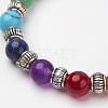 Natural & Synthetic Gemstone Beaded Stretch Bracelets BJEW-P065-02-2