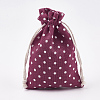 Polycotton(Polyester Cotton) Packing Pouches Drawstring Bags ABAG-T007-01C-3
