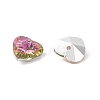 Faceted Glass Charms RGLA-L026-B09-3